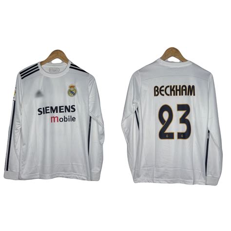 Real Madrid 2003-04 Home Kit Beckham Full Sleeve - P634 Ms Retro Store ...