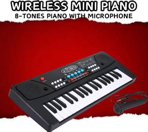 SACRO (Piano Keyboard) Toy with 37 Key, Recording and Mic, Adapter for ...