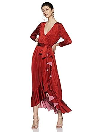 Buy Dodo & Moa Women's Cotton Cut-Out Maxi Dress (AVWCCWD57_RED_M) at ...