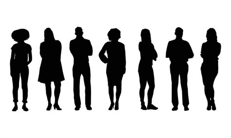 People Silhouette Outline Vector Art, Icons, and Graphics for Free Download