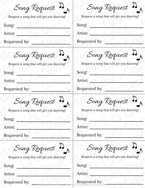 Karaoke Song Request Template