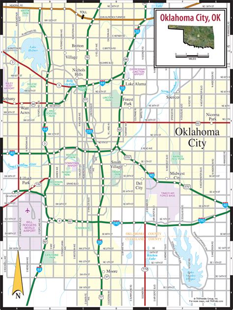 Map Of Oklahoma City Downtown
