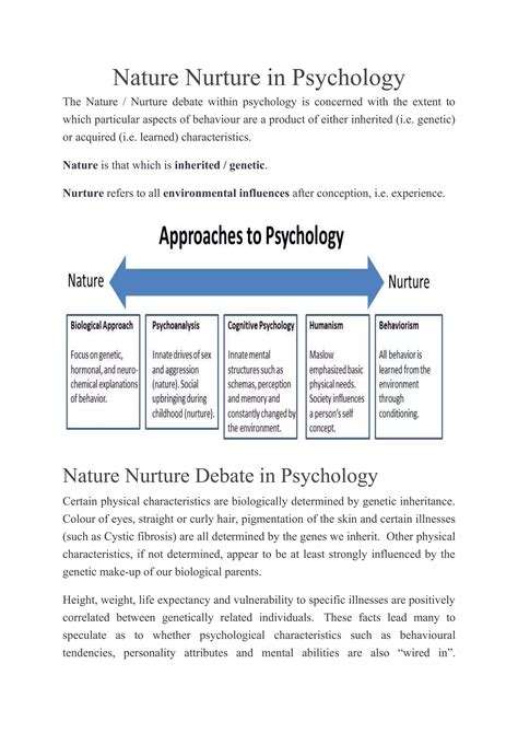 Nature V Nurture in Psychology. By Theresa Lowry-Lehnen. Lecturer of ...