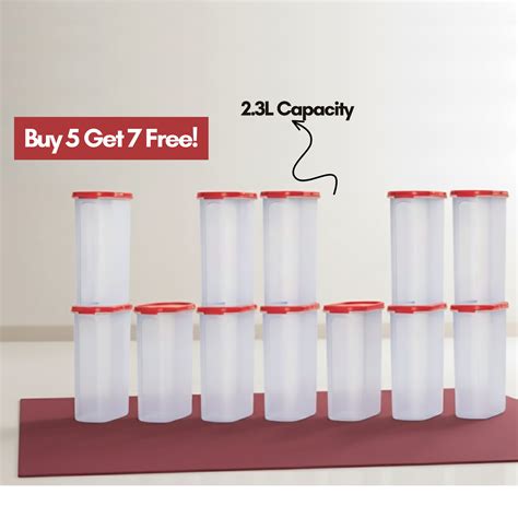 Tupperware Modular Mates Oval 2.3L (12-Pack) | Airtight Family Storage ...
