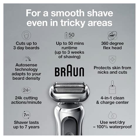 Buy Braun Electric Razor for Men Flex Head Foil Shaver with Precision ...