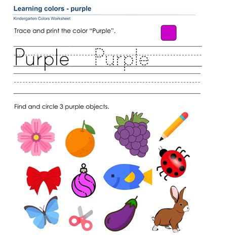 Colors Worksheets Kindergarten 的图像结果