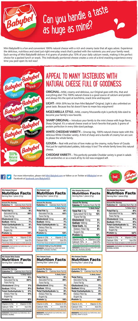 Babybel Light Cheese Nutrition Facts at Jeremy Shockley blog