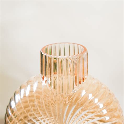 Armadillo Glass Vase Amber Large Online - Premium Vase | Nestasia