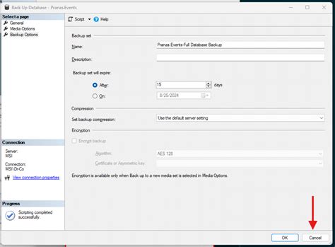 Using SQL to Schedule Backups 的图像结果