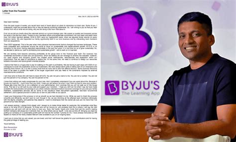 Not ‘Lay-Off’: Byju’s CEO Writes To The Axed Employees To Consider It ...