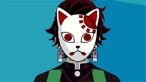 Download Tanjiro Demon Slayer Mask Graphic Wallpaper | Wallpapers.com