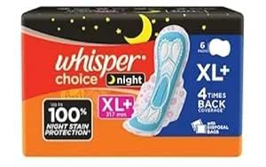Buy WHISPER CHOICE NIGHT XXL 6 NEW PACK OF 1 Online at Low Prices in ...