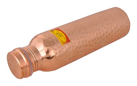 Copper Bottle Joint less Sleek Hammered Leak proof | 1 Liter | Office ...