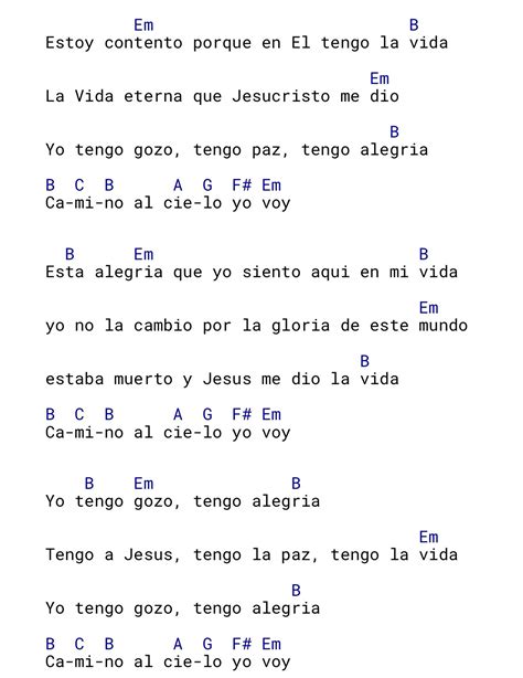 Guitar Chords for Praise Songs in Spanish
