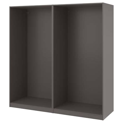 PAX 2 wardrobe frames, dark grey, 200x58x201 cm (785/8x227/8x791/4") - IKEA