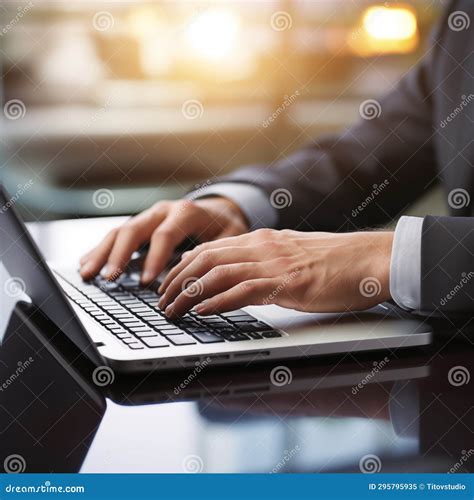 Close-up Photo of Man Typing on Laptop Keyboard Stock Image - Image of ...
