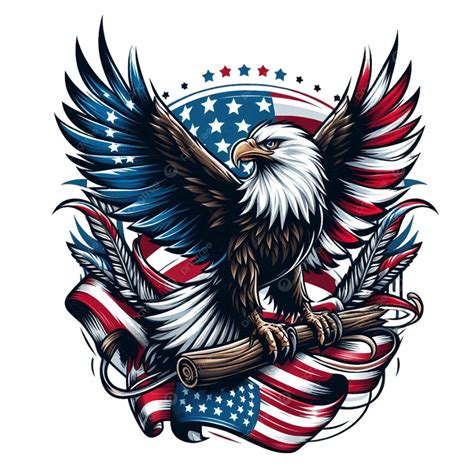 American Eagle In Usa Flag, United States, Usa Emblem, Bald Eagle PNG ...