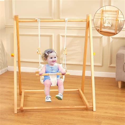 Amazon.com: Avenlur Spruce Baby and Toddler Foldable Swing Set with ...