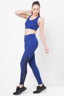 Smalt Blue Go Train Mesh Panelled Activewear Set for Women – Laasa Sports