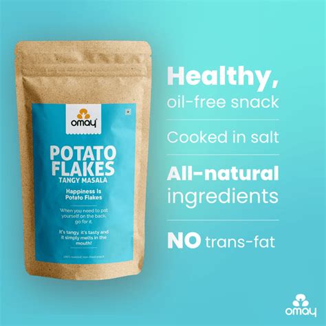 Potato Flakes - Tangy Masala - 200 gms Pouch (2 units) - Omay Foods