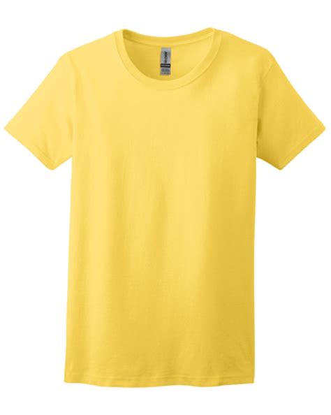 Womens Yellow Shirt Plain No Design Short Sleeve Gildan Top - Etsy