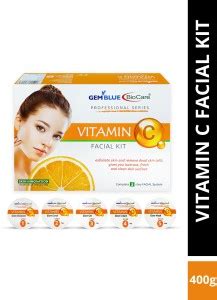 GEMBLUE BIOCARE Vitamin C Facial Kit, Exfoliate skin and remove dead ...