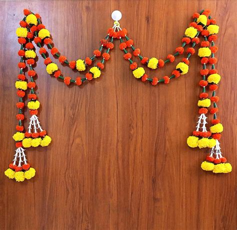 Buy afarza Garlands Marigold Artificial Flower Toran for Door Home ...