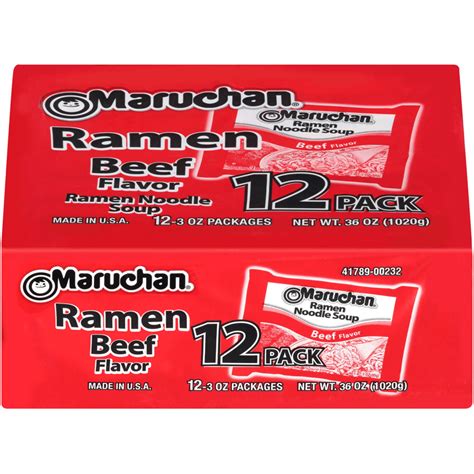 Maruchan Instant Beef Flavor Ramen Noodle Soup, 3 oz, 12 Pack - Walmart.com