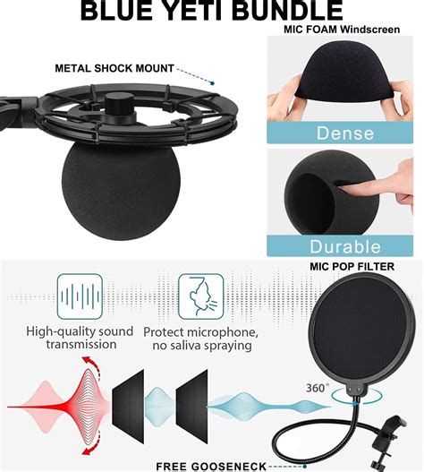 Buy Microphone Stand for Yeti Snowball,Blue Snowball iCE,Upgraded ...