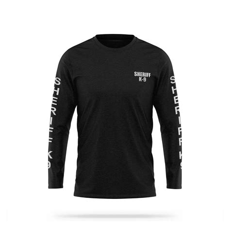 [SHERIFF K9] Reflective Cotton Blend Long Sleeve [BLK/REF] | 13 Fifty ...