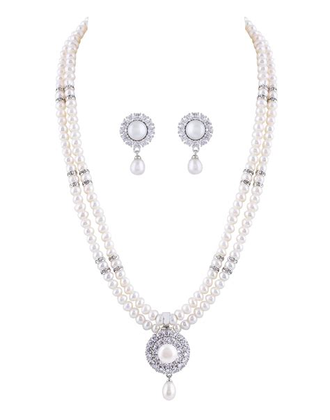 Buy Real Natural Fresh Water Hyderabadi Pearls Set With Certificate For ...