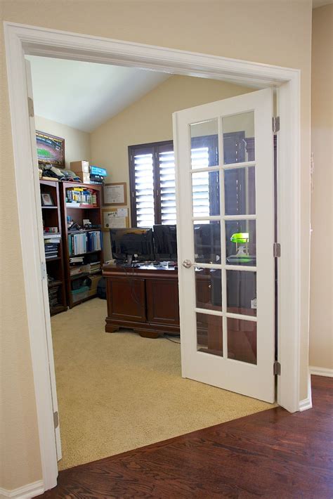 Home Office With French Doors - Office Lighting Tips