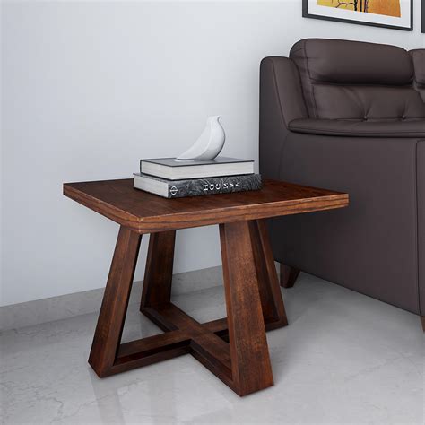 Buy Savio Brown Veneer Solid Wood Side & End Table Online At Durian