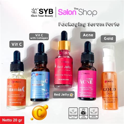 Jual SYB Forte Red Jelly Glow Serum | Gold Acne Vitamin C Aloe Collagen ...