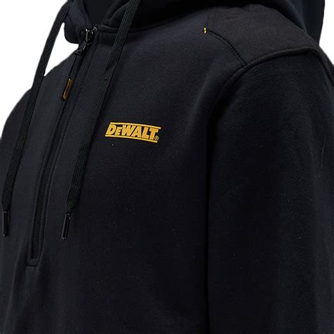 DEWALT Tough Hoodie Cordura Reinforced Quarter Zip Hooded Sweatshirt ...