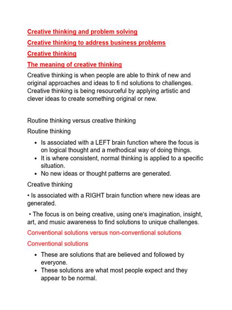 Image result for Creative Thinking and Problem Solving
