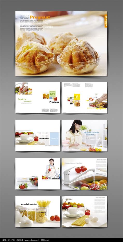 早餐面包水果宣传画册_红动网