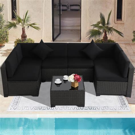 Amazon.com: Nestl Patio Furniture Set – Outside Furniture Patio Set, 7 ...