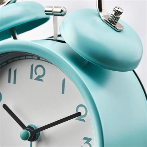 PLIRA alarm clock, turquoise, 10 cm (4") - IKEA