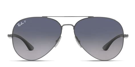 Ray-Ban RB3675 gunmetal frame with blue gradient blue polarized lenses ...