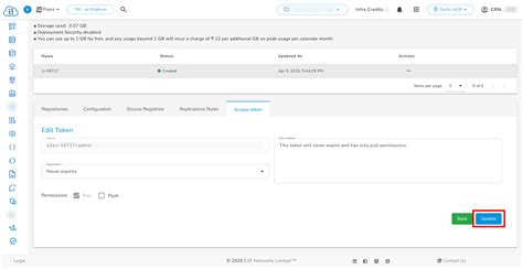 Access Tokens | E2E Cloud