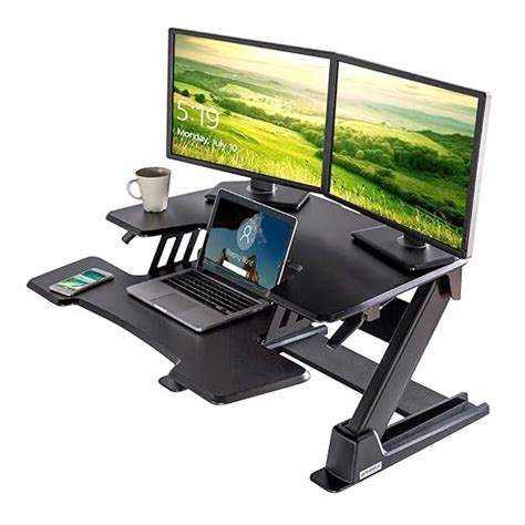 Eureka Ergonomic V2 Sit to Stand Desk Converter, 36'' Height Adjustable ...