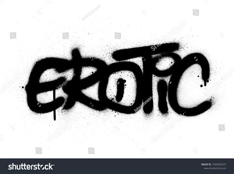 Graffiti Erotic Word Sprayed Black Over: เวกเตอร์สต็อก (ปลอดค่า ...