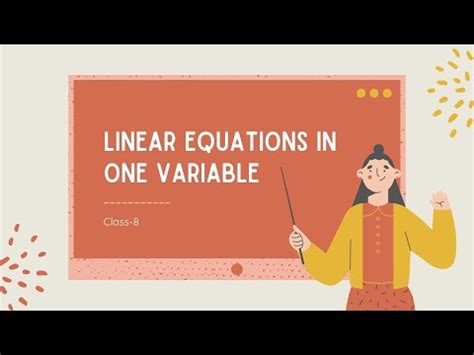Quick Revision: Linear Equations in One Variable Video Lecture ...