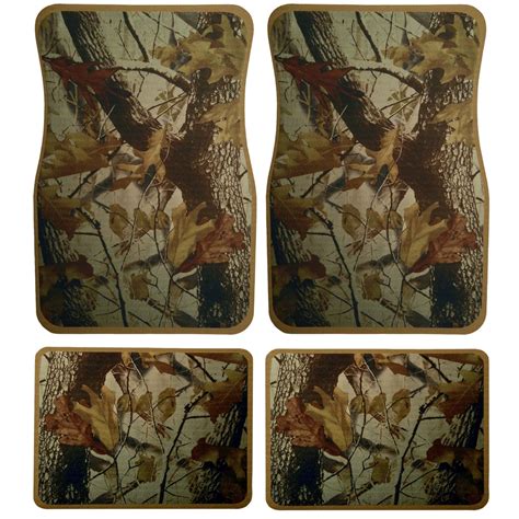 Universal set (4pcs) car floor mats rubber with realtree camouflage ...