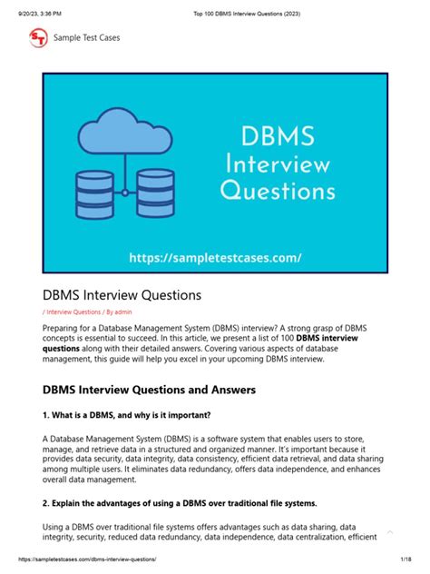 DBMS Technical Interview Questions 的图像结果