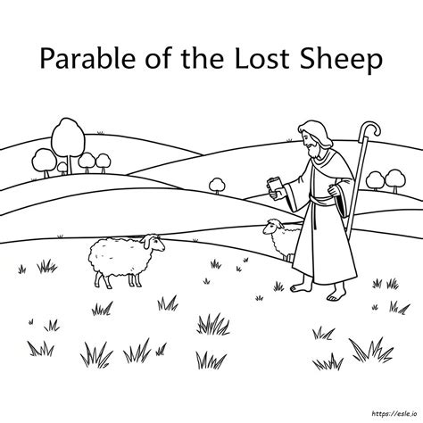 Parable Of The Lost Sheep Coloring Page