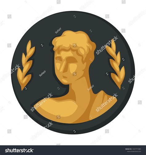 Byzantine Symbol Julius Caesar Gold Portrait Stock Vector (Royalty Free ...