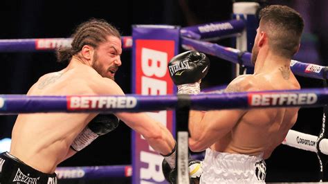 Florian Marku climbed off the canvas to stop Rylan Charlton in the ...