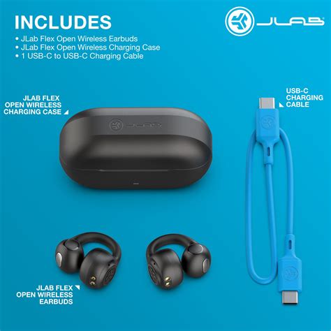 Customer Reviews: JLab Flex Open-Clip True Wireless Earbuds Black ...